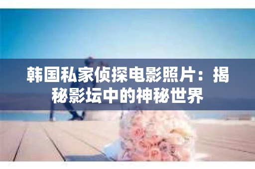 韩国私家侦探电影照片：揭秘影坛中的神秘世界