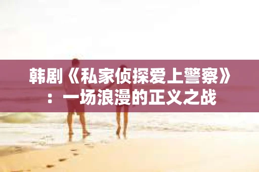 韩剧《私家侦探爱上警察》：一场浪漫的正义之战