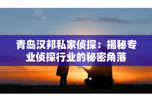 青岛汉邦私家侦探：揭秘专业侦探行业的秘密角落