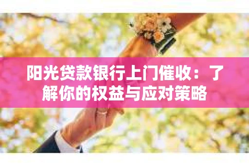 阳光贷款银行上门催收：了解你的权益与应对策略