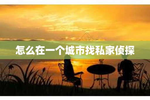怎么在一个城市找私家侦探