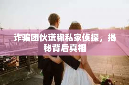 诈骗团伙谎称私家侦探，揭秘背后真相