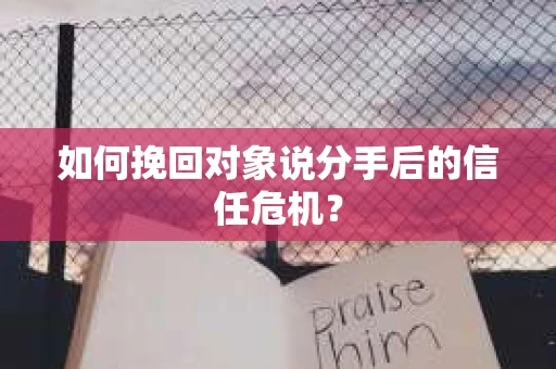 如何挽回对象说分手后的信任危机？