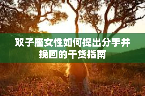 双子座女性如何提出分手并挽回的干货指南