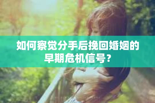 如何察觉分手后挽回婚姻的早期危机信号？