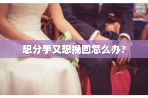 想分手又想挽回怎么办？